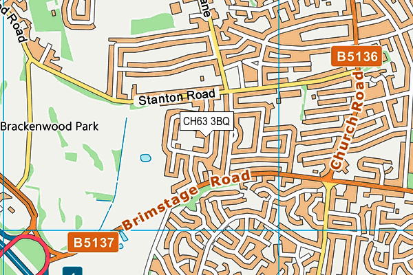 CH63 3BQ map - OS VectorMap District (Ordnance Survey)