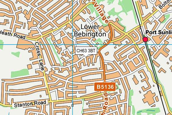 CH63 3BT map - OS VectorMap District (Ordnance Survey)