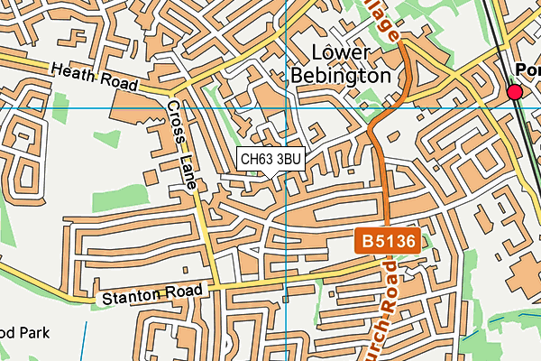 CH63 3BU map - OS VectorMap District (Ordnance Survey)