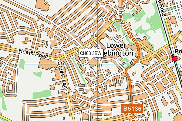 CH63 3BW map - OS VectorMap District (Ordnance Survey)