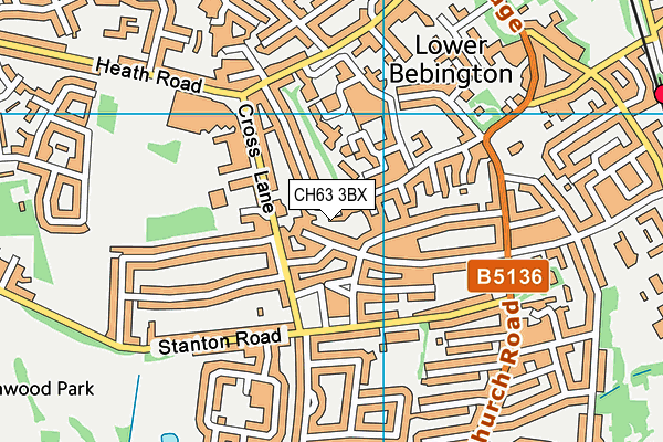 CH63 3BX map - OS VectorMap District (Ordnance Survey)