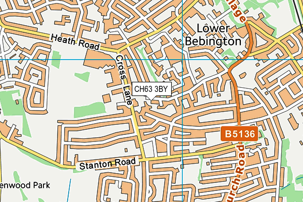 CH63 3BY map - OS VectorMap District (Ordnance Survey)