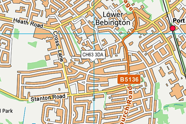 CH63 3DA map - OS VectorMap District (Ordnance Survey)