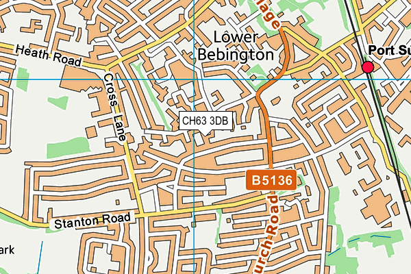CH63 3DB map - OS VectorMap District (Ordnance Survey)