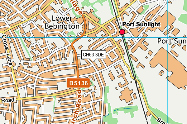 CH63 3DE map - OS VectorMap District (Ordnance Survey)