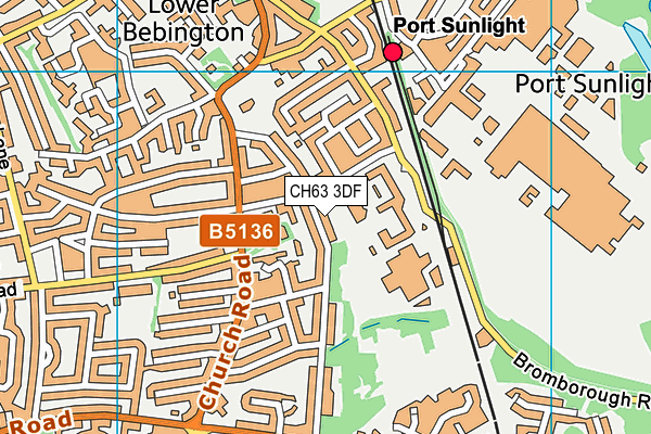 CH63 3DF map - OS VectorMap District (Ordnance Survey)