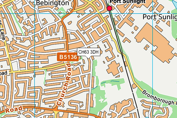 CH63 3DH map - OS VectorMap District (Ordnance Survey)