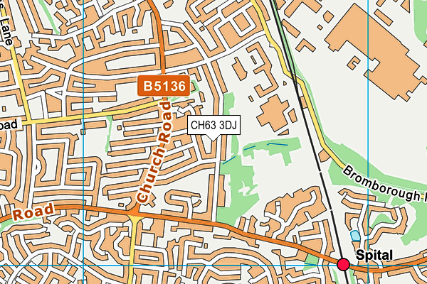 CH63 3DJ map - OS VectorMap District (Ordnance Survey)