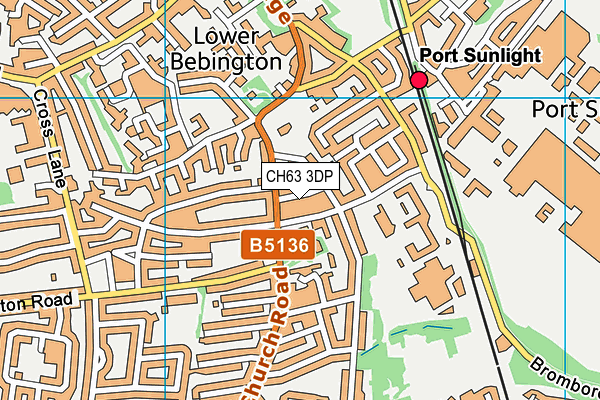 CH63 3DP map - OS VectorMap District (Ordnance Survey)