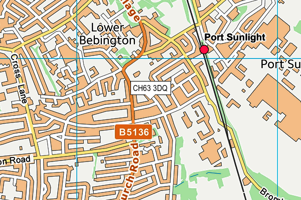 CH63 3DQ map - OS VectorMap District (Ordnance Survey)