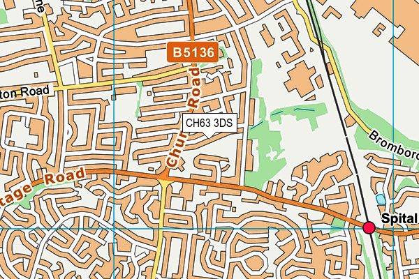 CH63 3DS map - OS VectorMap District (Ordnance Survey)