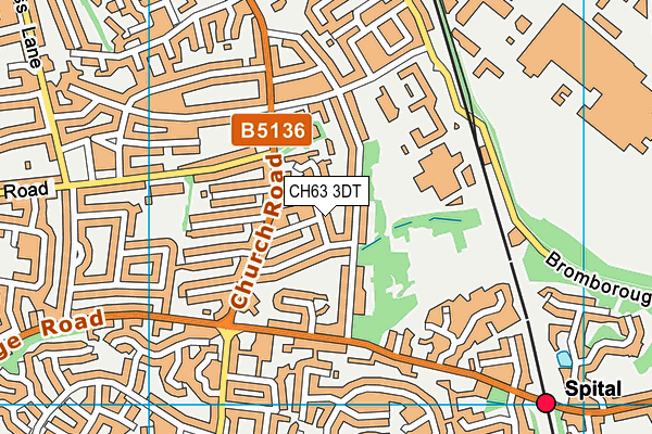 CH63 3DT map - OS VectorMap District (Ordnance Survey)