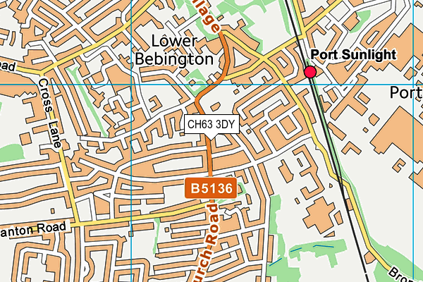 CH63 3DY map - OS VectorMap District (Ordnance Survey)