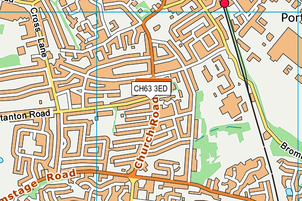 CH63 3ED map - OS VectorMap District (Ordnance Survey)