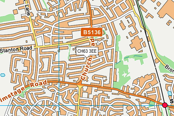 CH63 3EE map - OS VectorMap District (Ordnance Survey)