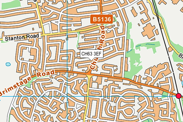 CH63 3EF map - OS VectorMap District (Ordnance Survey)