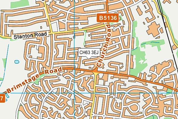 CH63 3EJ map - OS VectorMap District (Ordnance Survey)