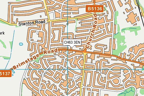 CH63 3EN map - OS VectorMap District (Ordnance Survey)