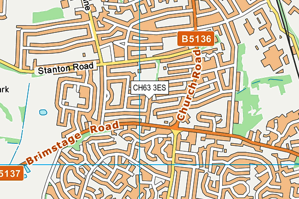 CH63 3ES map - OS VectorMap District (Ordnance Survey)