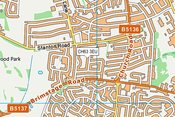 CH63 3EU map - OS VectorMap District (Ordnance Survey)