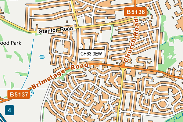 CH63 3EW map - OS VectorMap District (Ordnance Survey)