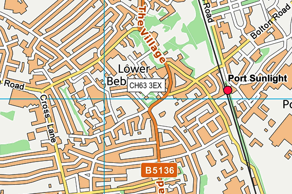 CH63 3EX map - OS VectorMap District (Ordnance Survey)