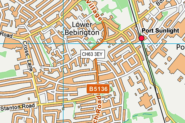 CH63 3EY map - OS VectorMap District (Ordnance Survey)