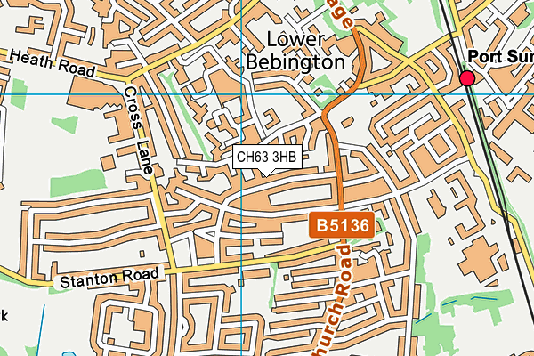 CH63 3HB map - OS VectorMap District (Ordnance Survey)