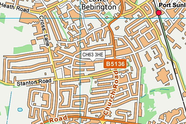 CH63 3HE map - OS VectorMap District (Ordnance Survey)