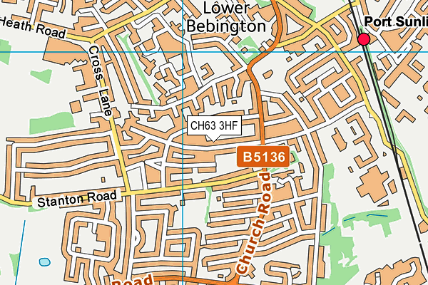 CH63 3HF map - OS VectorMap District (Ordnance Survey)