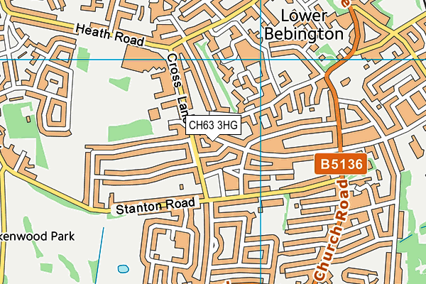 CH63 3HG map - OS VectorMap District (Ordnance Survey)