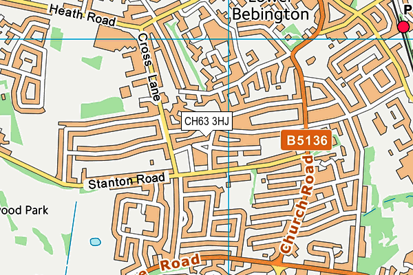 CH63 3HJ map - OS VectorMap District (Ordnance Survey)