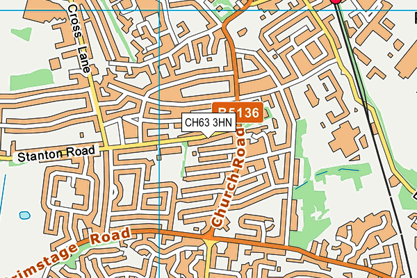CH63 3HN map - OS VectorMap District (Ordnance Survey)