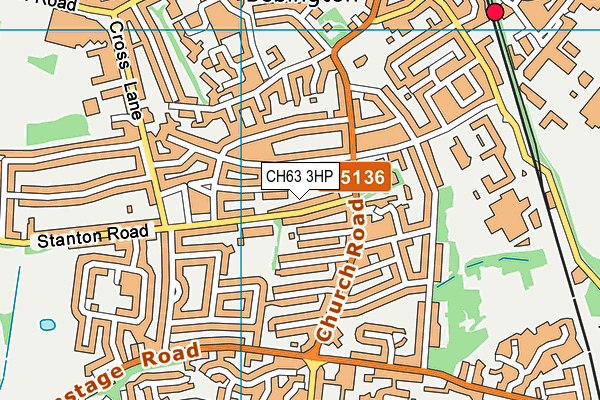 CH63 3HP map - OS VectorMap District (Ordnance Survey)