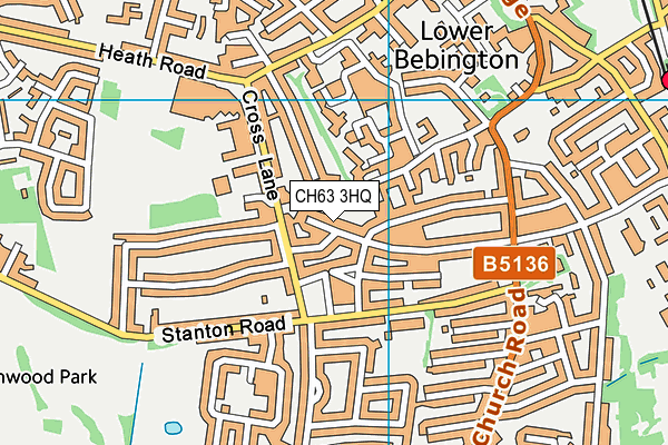 CH63 3HQ map - OS VectorMap District (Ordnance Survey)