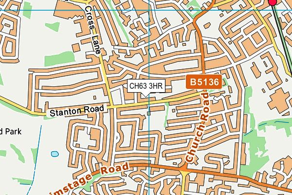 CH63 3HR map - OS VectorMap District (Ordnance Survey)