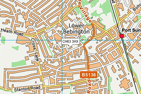 CH63 3HX map - OS VectorMap District (Ordnance Survey)