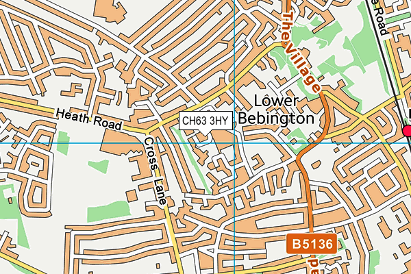 CH63 3HY map - OS VectorMap District (Ordnance Survey)