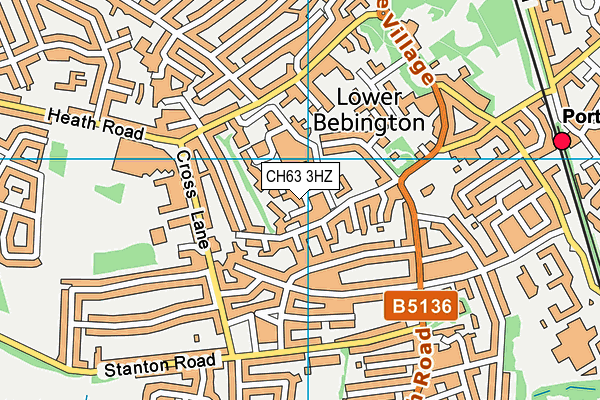 CH63 3HZ map - OS VectorMap District (Ordnance Survey)