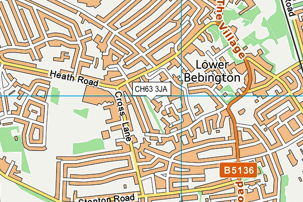 CH63 3JA map - OS VectorMap District (Ordnance Survey)