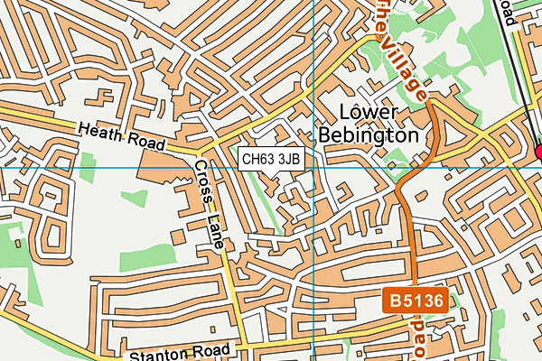 CH63 3JB map - OS VectorMap District (Ordnance Survey)