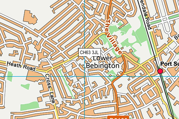 CH63 3JL map - OS VectorMap District (Ordnance Survey)