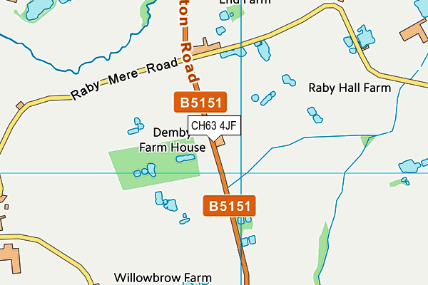 CH63 4JF map - OS VectorMap District (Ordnance Survey)