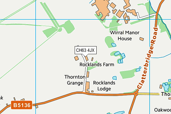 CH63 4JX map - OS VectorMap District (Ordnance Survey)