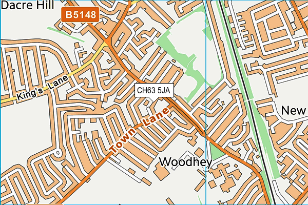 CH63 5JA map - OS VectorMap District (Ordnance Survey)