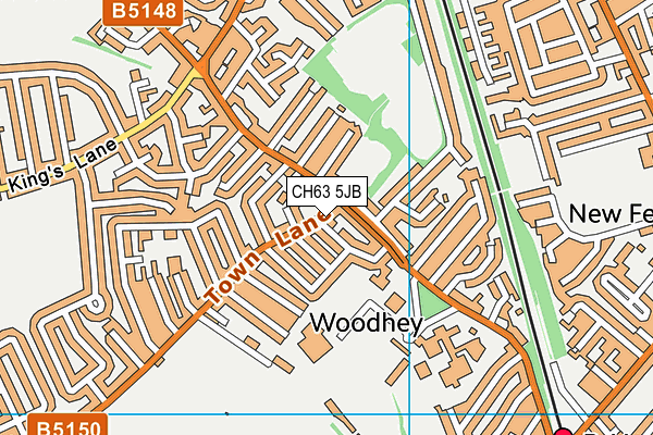 CH63 5JB map - OS VectorMap District (Ordnance Survey)