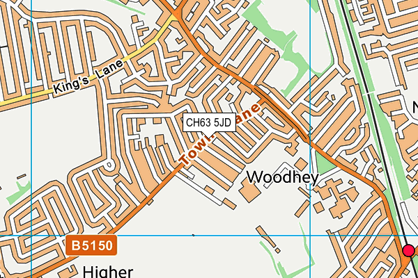 CH63 5JD map - OS VectorMap District (Ordnance Survey)