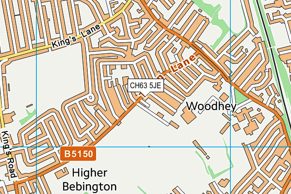 CH63 5JE map - OS VectorMap District (Ordnance Survey)