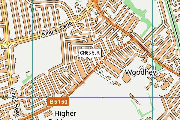 CH63 5JR map - OS VectorMap District (Ordnance Survey)