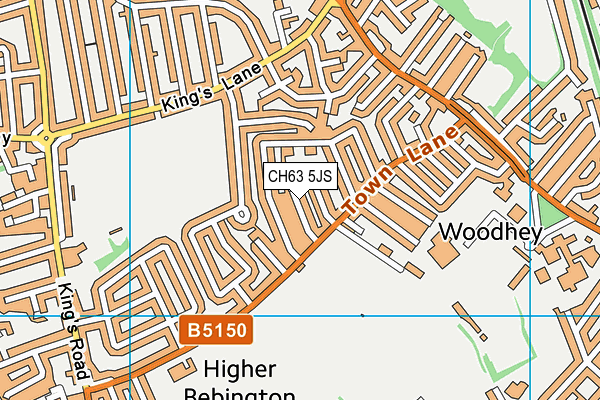 CH63 5JS map - OS VectorMap District (Ordnance Survey)